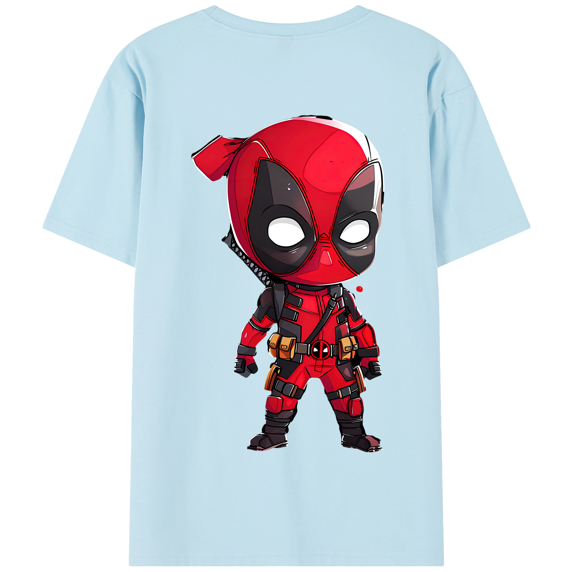 （画像用） Deadpool デッドプール 綿100％半袖Tシャツ（背面プリント）